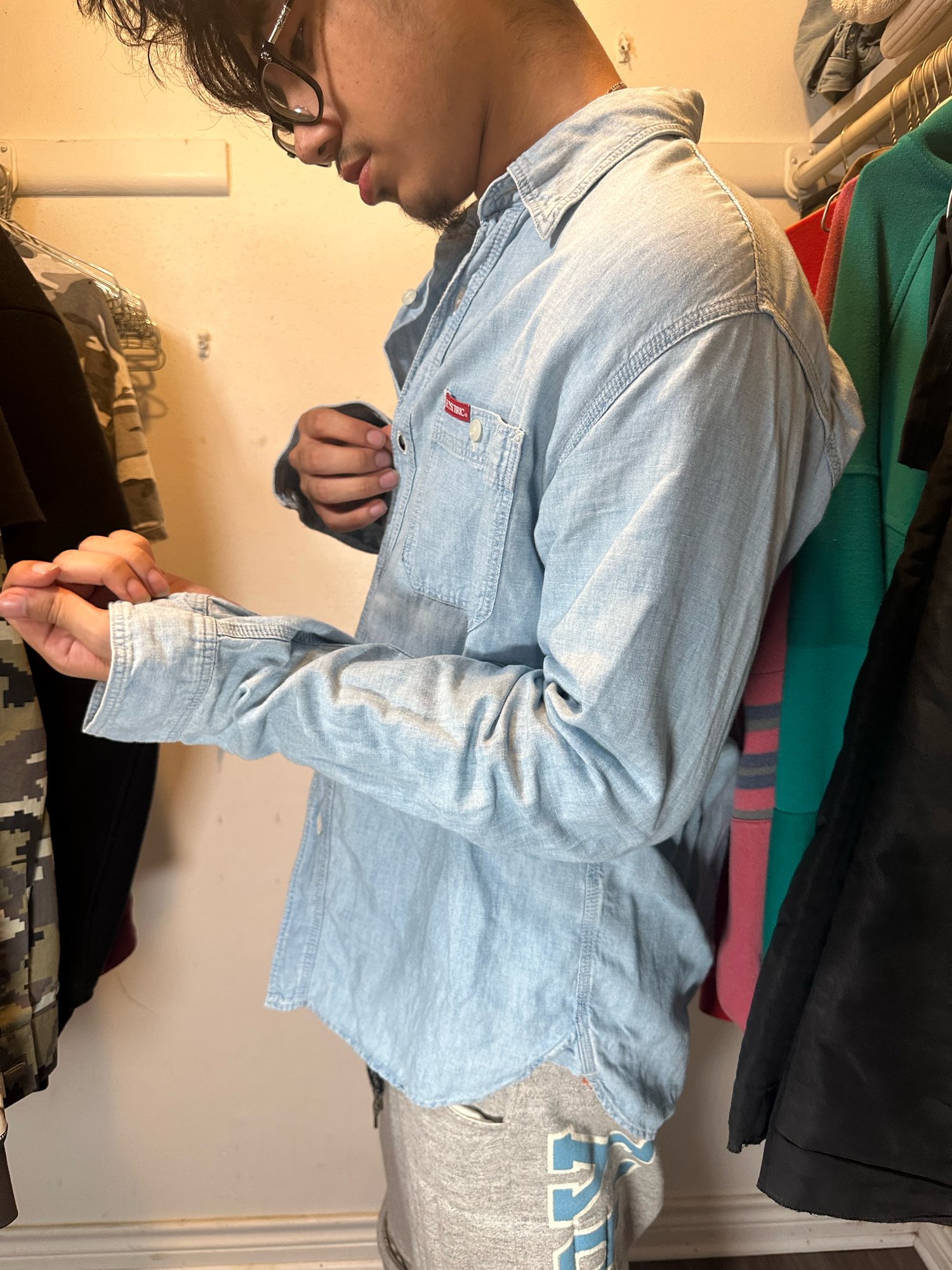 Image of Hysteric Glamour Denim Button-Up