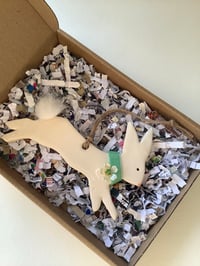 Image 2 of Rabbit ceramic decoration light green