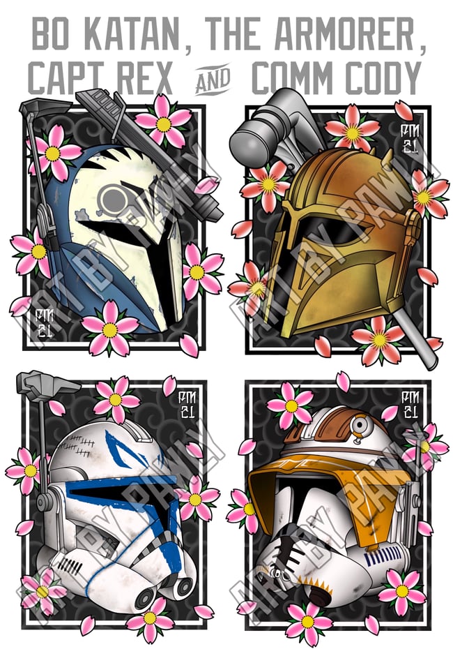 BO KATAN,  ARMORER, CODY & REX HELMETS