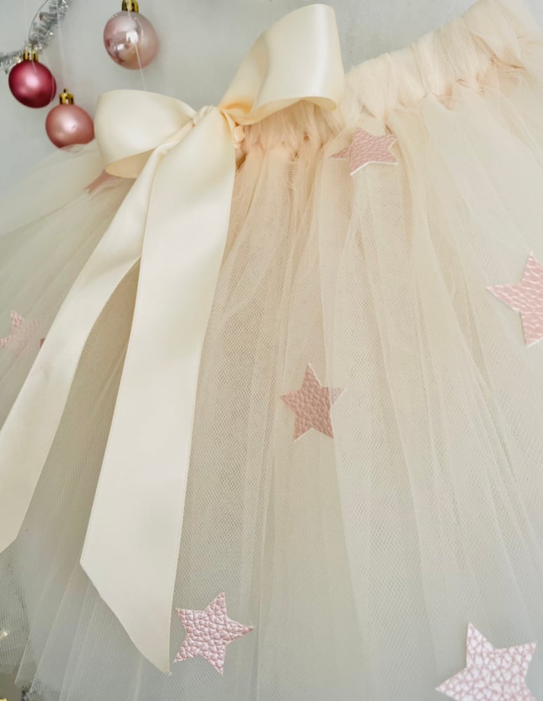 Image of Cream Pink Star tutu 
