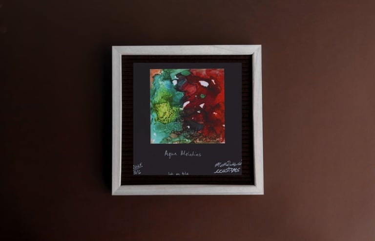‘Aqua Melodies’ Ink Tile Prints Limited Edition 
