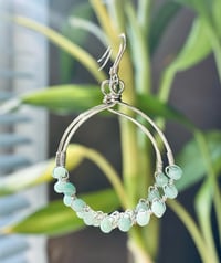 Image 1 of Amazonite Hoop Earrings