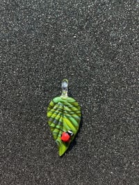 Image 1 of Green Leaf W/ Ladybug pendant 
