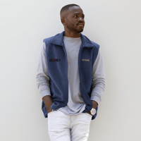 Image 2 of DISOBEY EMBROIDERED COLUMBIA FLEECE VEST