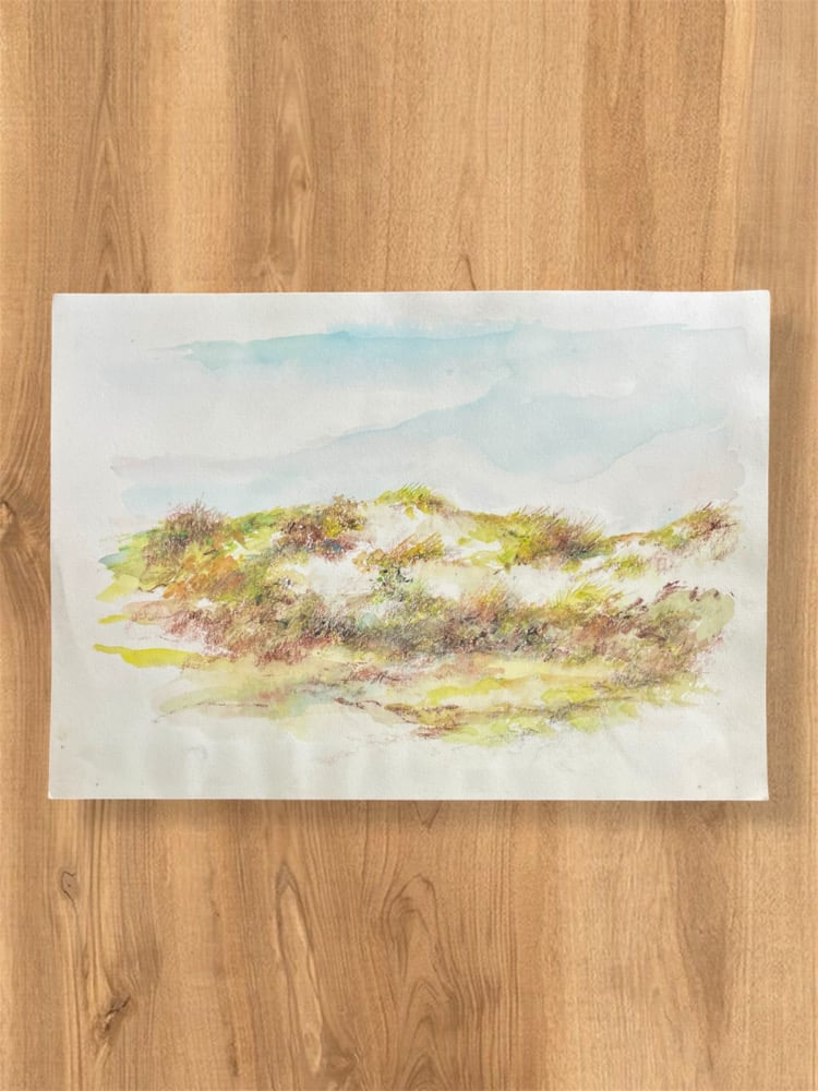 Image of VINTAGE DUTCH WATERCOLOR: LANDSCAPE #3