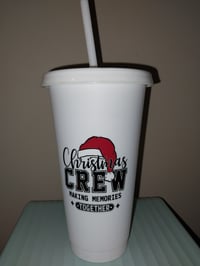 Image 2 of Christmas Crew Plastic Tumbler