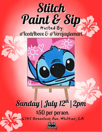Image 1 of Paint & Sip: Stitch 