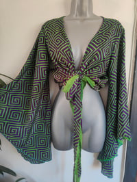 Image 5 of Stevie sari tie top with tassles