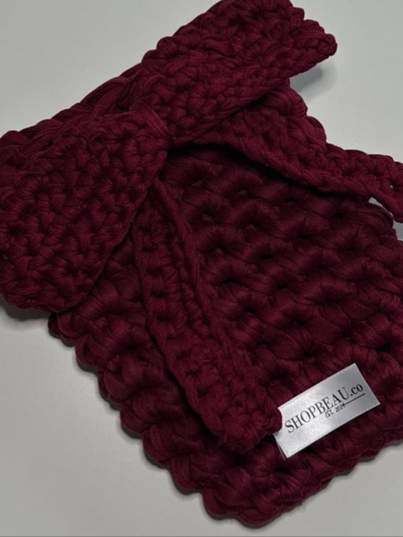 Image of Burgundy Bow Kindle Sleeve