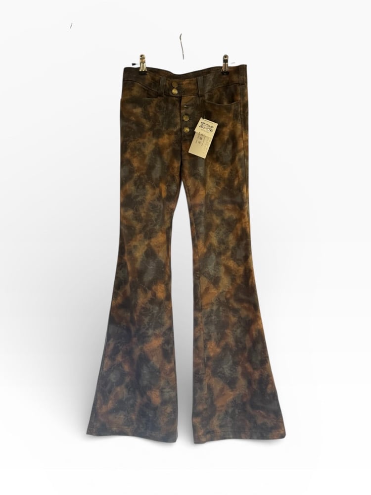 Image of Tornado Mart Jacquard Floral Flare Denim