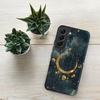 Image 16 of Blue and Gold Celestial Moons Design Tough Case for Samsung®