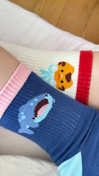 Image 2 of Whale Shark Cotton Socks 