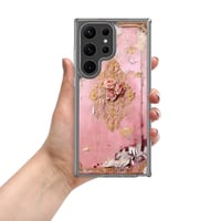 Image 2 of Pastel Pink Tattered Texture Rose Gold Goth Lolita Kawaii Inspired Clear Case for Samsung®