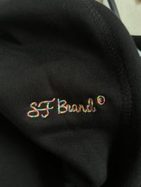 Image 3 of Smiles multicoloured stitch hood- black