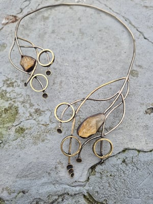 Citrine open necklace 