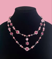 Image 1 of Flowered Hearts Necklace