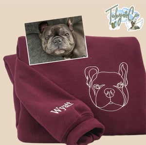 Image of Custom OUTLINE Pet Potrait Crewneck