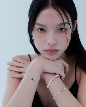 Image of LOWOOL - Dew Pearl Silver Bracelet