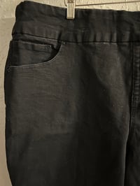 Image 5 of New 3X  (24W/26W) Terra & Sky Black Denim Shorts #643*1.5