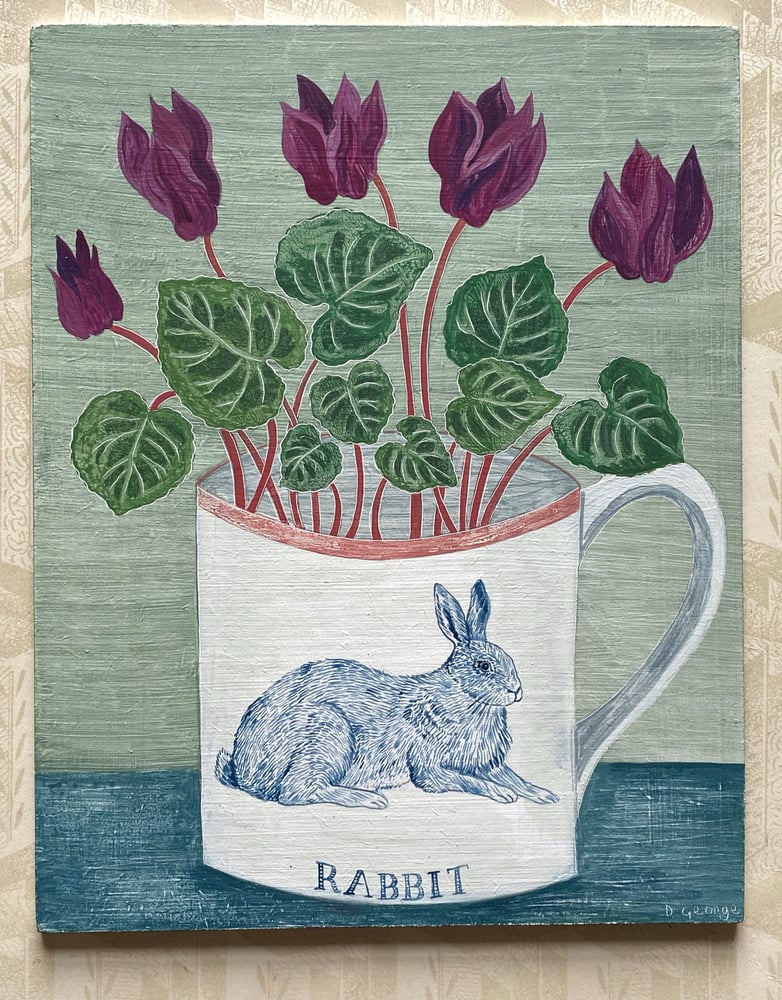 Image of Rabbit cup and Cyclamen 