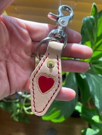 Image 1 of Heart fob trigger snap keychain 