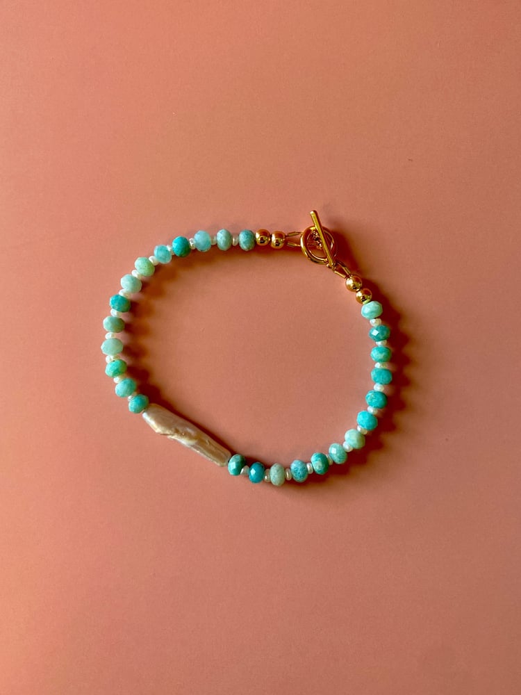 Image of Amazonite pearl bracelet 