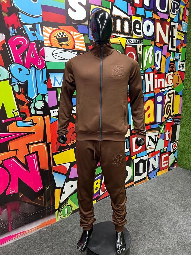 Image of TRACK SUIT - BROWN/TAN/BLACK
