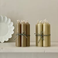 Image 2 of Bougies courtes vertes (x7)