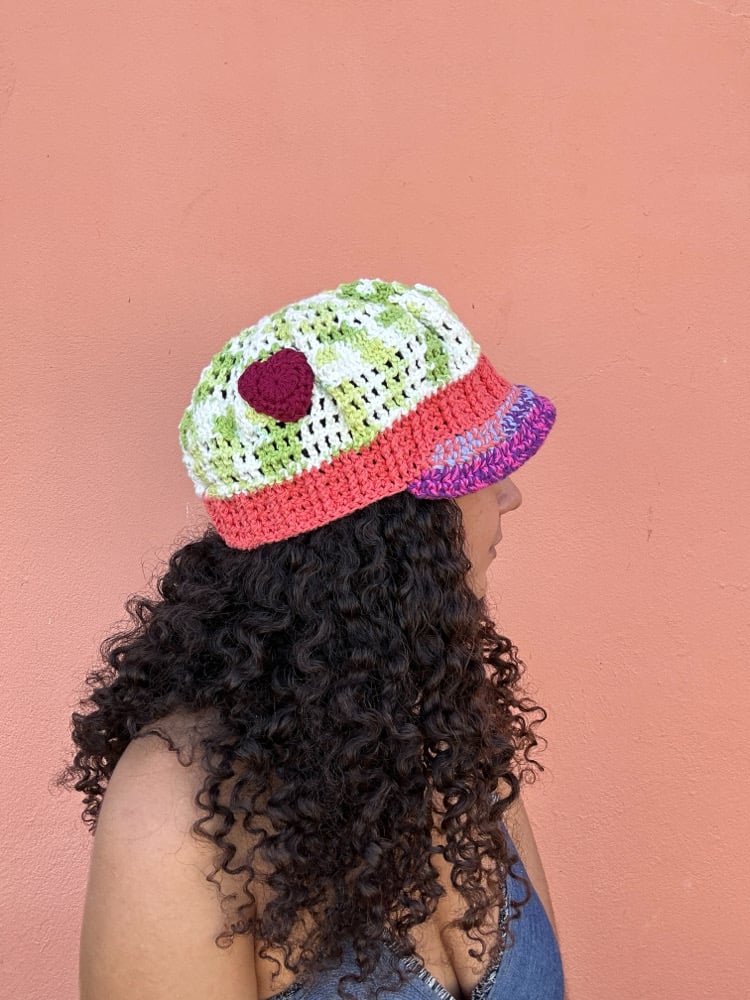 Image of ✧Keylime Berry Messenger Hat