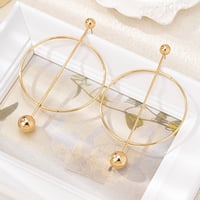 Image 3 of Raven Retro Gold Drop Earrings