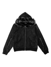 Image 1 of Waxed Fur zip hoodie