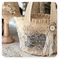 Image 1 of Handmade Vintage Lace bucket bag