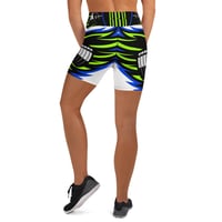 Image 4 of BossFitted Neon Green and Blue Yoga Shorts