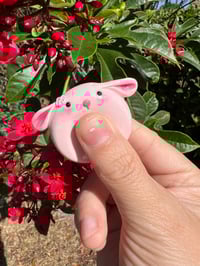 Image 1 of Pocket Pals- Lola the Bunny Handmade Worry Stone for Stress Relief & Comfort