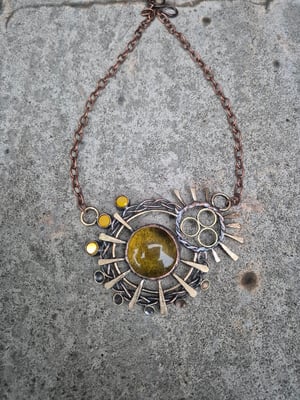 Two suns warm necklace 