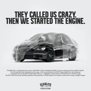 Image of E92 M3 Classic Advertisement Poster (PREORDER)