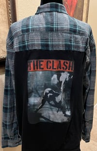 Vintage Green/Gray Flannel Shirt The Clash