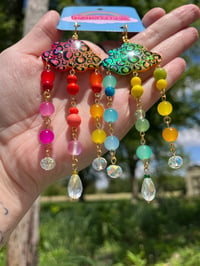 Image 1 of Lisa Frank Inspired Cloud Earrings