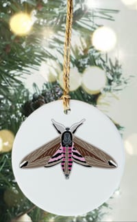 Image 4 of Hawk-moths Christmas Bauble/Keepsake