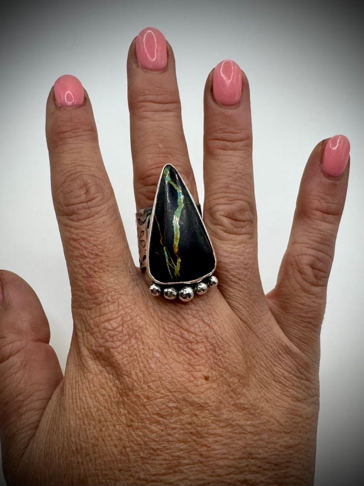 Image of Triangle Blackjack Ring - adjustable cigar band