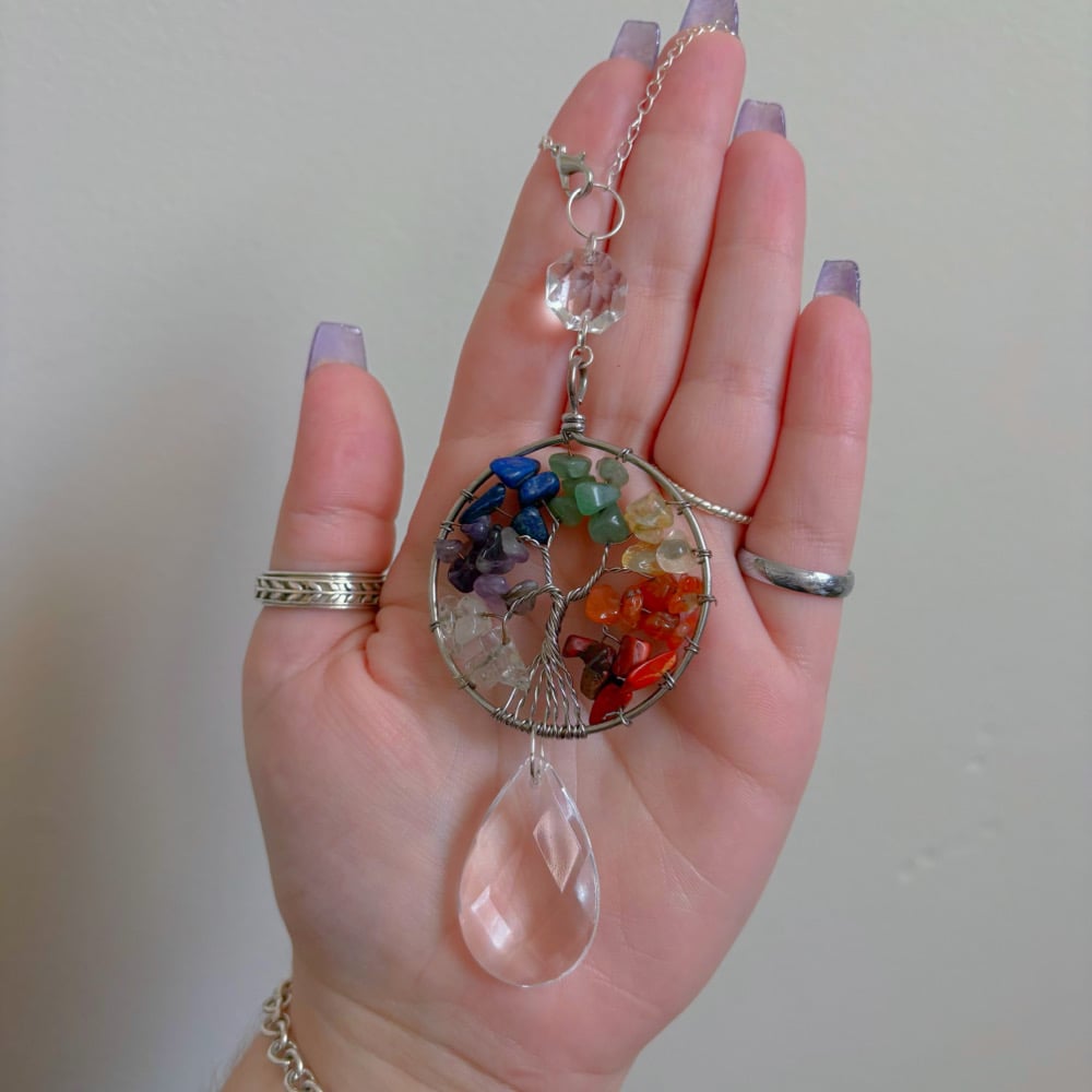 Image of tree of life suncatcher charms