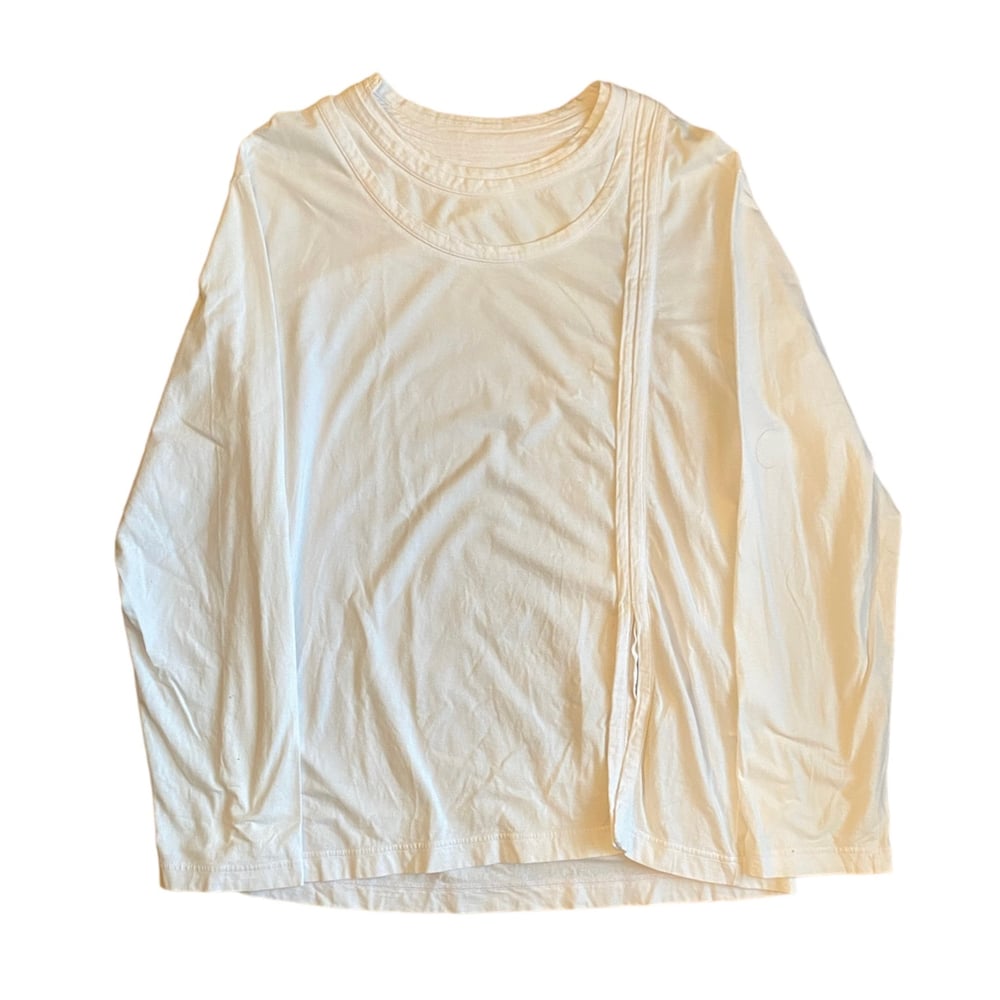 Yohji Yamamoto Ground Y Layered Collar Slit Long Sleeve Shirt 
