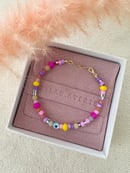 Image 1 of Fluoro Eye Beaded Bracelet