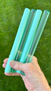 Image 2 of 'Jadeite Glass' Bespoke paired up blanks! Beautiful translucent Jade and opaque Jade blank pairs!