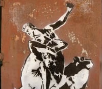 Image 1 of fight between Hercules and the centaur