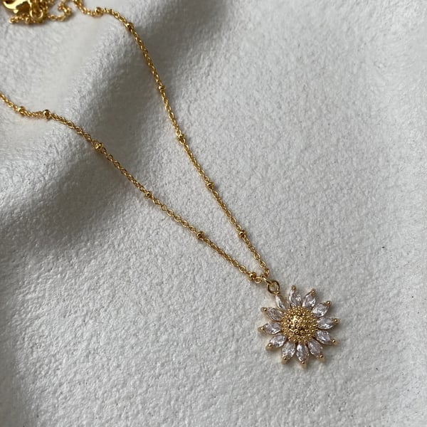 Image of SUNFLOWER CHAIN NECKLACE