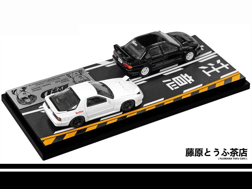 1:64 Mitsubishi Lancer Evolution 3 & Mazda RX7 FC3S Diecast Model