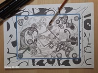 Image 6 of Black & White Coraline / Othermother Inspired Illustration. Custom Coraline Minime Coraline Art