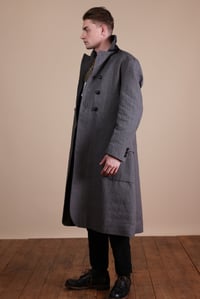 Image 3 of Parisian Coat - Grey stripe