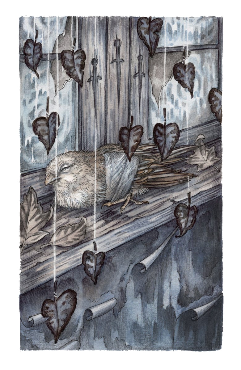 Image of 'The 3 of Swords' Original Artwork by Adam Oehlers 